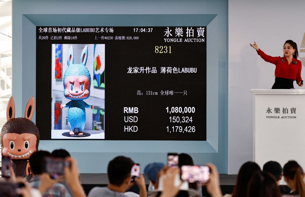 Labubu hits peak hype, with one-of-a-kind sculpture fetching over US$150,000 at China auction