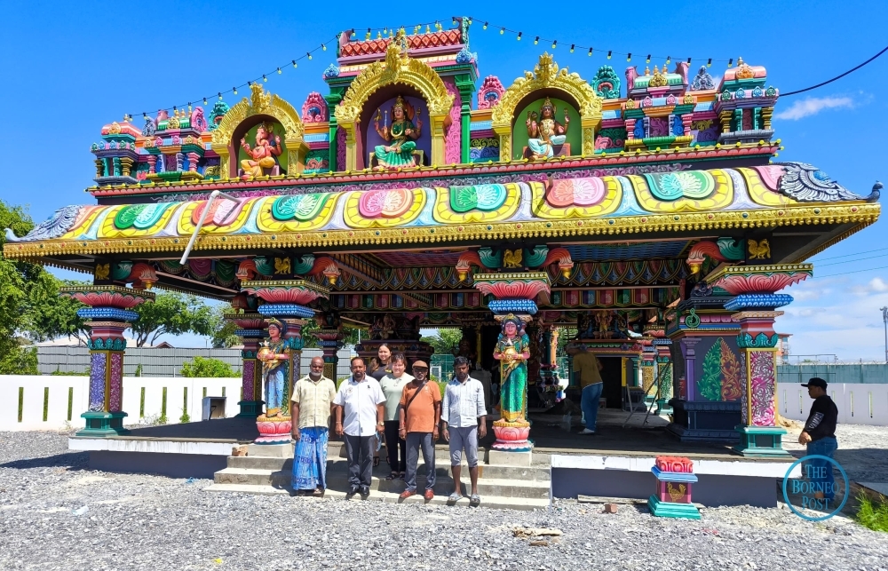 Sibu's new Sri Maha Mariamman Temple undergoes final touch-ups, on schedule to open on July 7 (VIDEO)