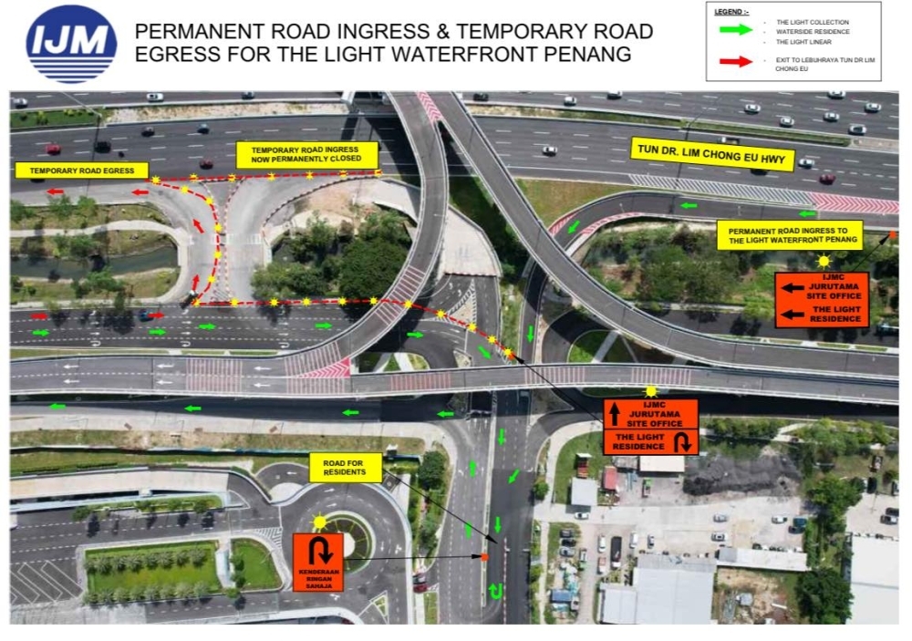 Heads up, Penang motorists: Lane closures, new routes as The Light Interchange progresses