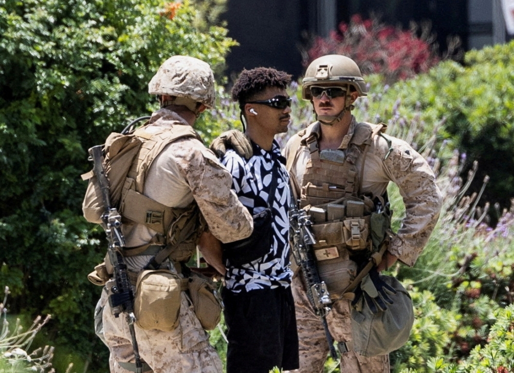 US Marines detain Army veteran in LA as protests over Trump's policies grow