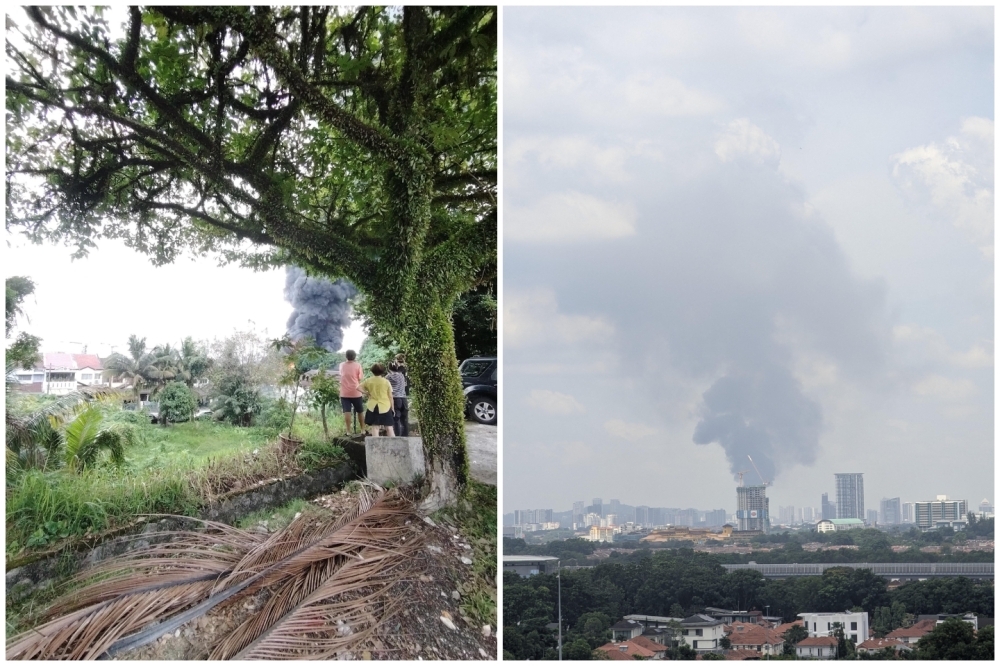 Factory fire guts 80pc of building in Puchong's Kampung Lembah Kinrara, no casualties reported