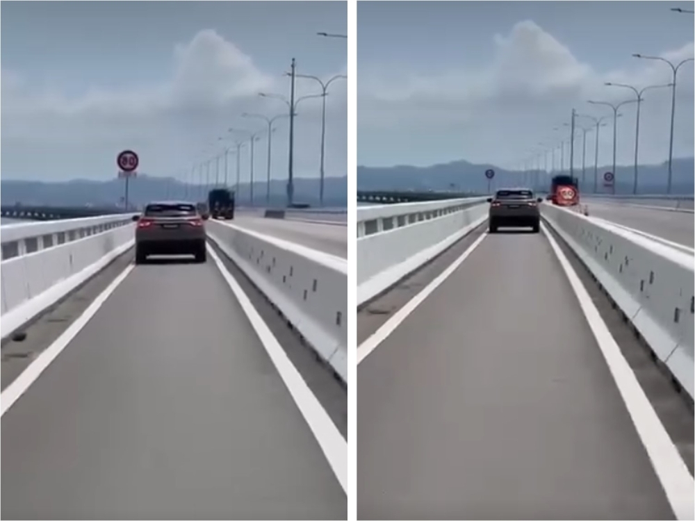 Police detain Proton X50 driver for using motorcycle lane on Penang bridge