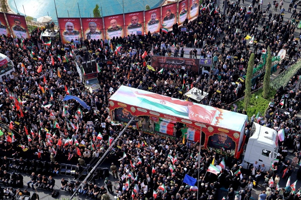 ‘Boom boom Tel Aviv': Iran holds mass state funeral for top commanders, scientists killed by Israel attack