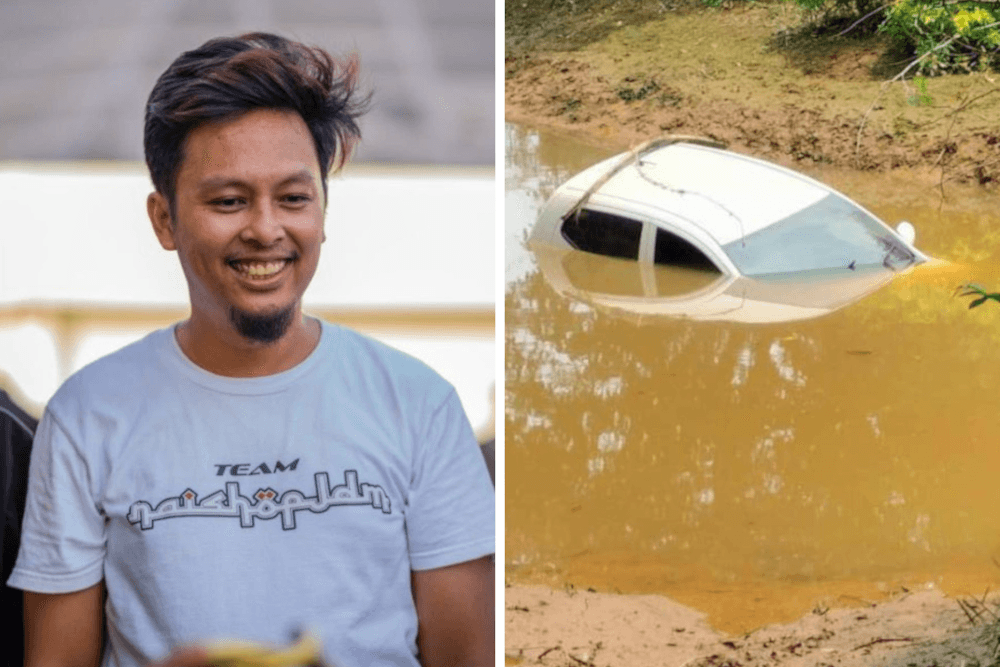Muar cops: Influencer and brother probed for faking disappearance, car dumped in river before fleeing