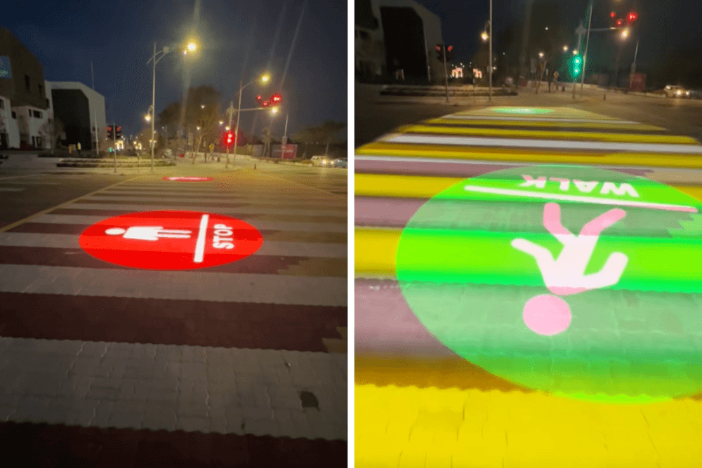 Viral TikTok clip shows glowing ‘laser runway' crosswalk in Semenyih, Malaysia's first smart pedestrian crossing (VIDEO)