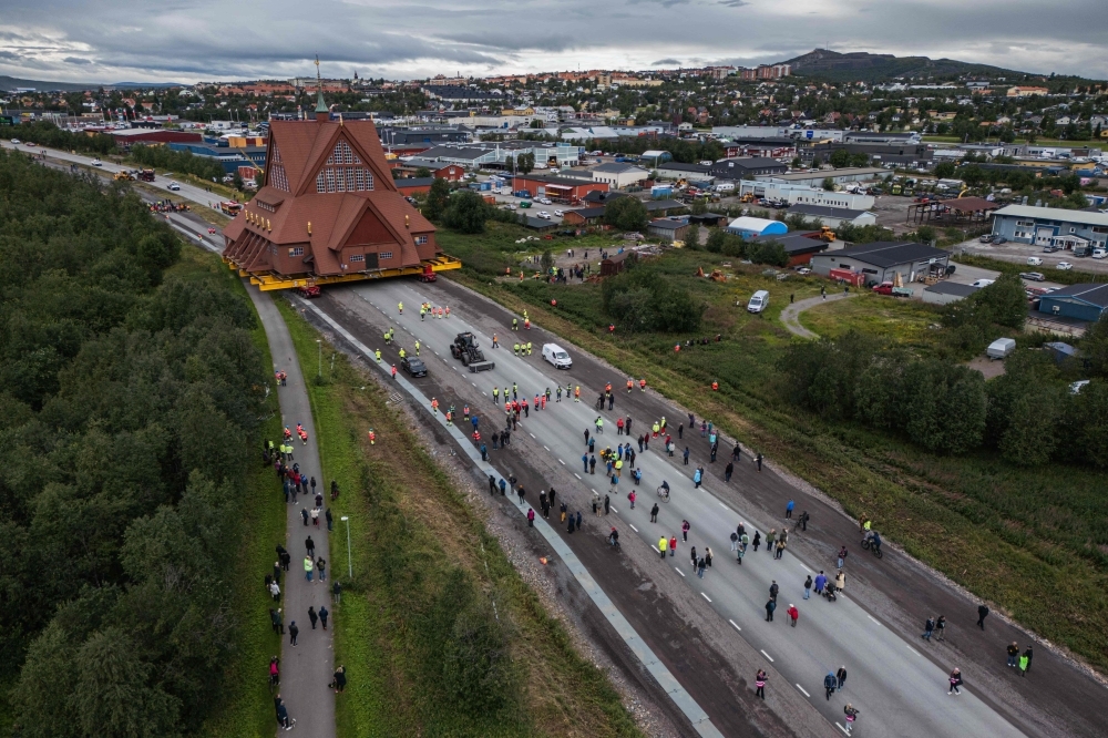 Sweden's treasured century-old Arctic church reborn after two-day move across town