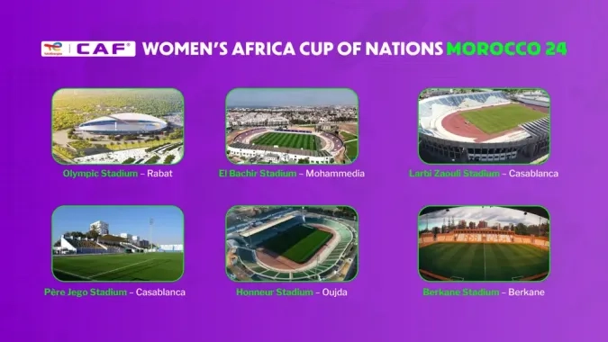CAF, Morocco LOC Announce Match Venues for CAF Women's Africa Cup of Nations (Morocco 2024)