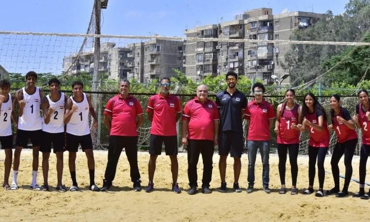 بعثة ناشئي وناشئات الطائرة الشاطئية إلى نيجيريا للمشاركة في كأس القارات