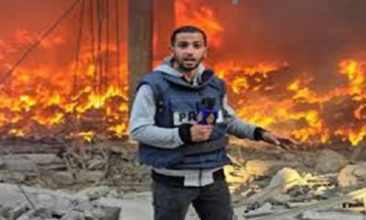 الصحفي "أنس الشريف"من جباليا علم أنه مستهدف من قبل قوات الاحتلال الاسرائيلي
