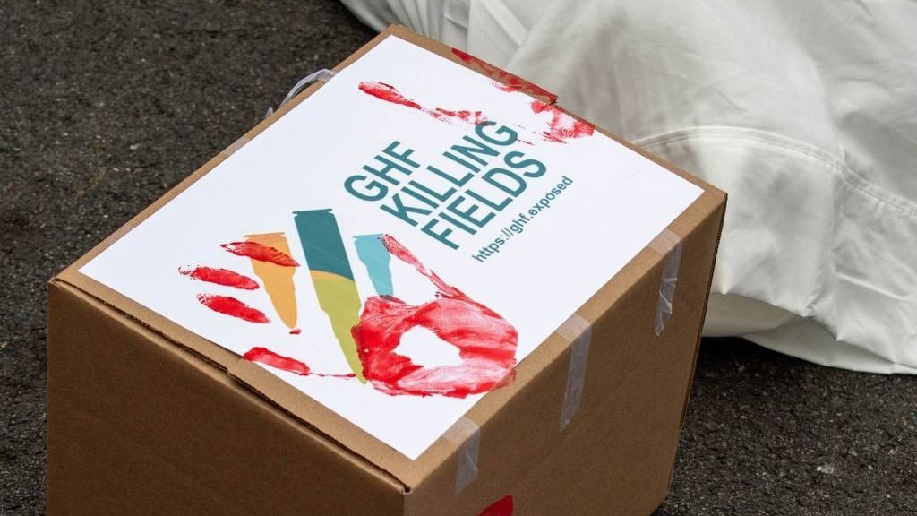 US: Protesters descend on home of GHF's executive director