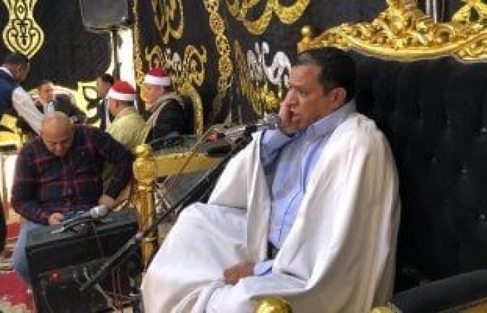 ابن الشيخ عبد الباسط عبد الصمد يتلو فى عزاء نجل مصطفى إسماعيل بالغربية.. فيديو