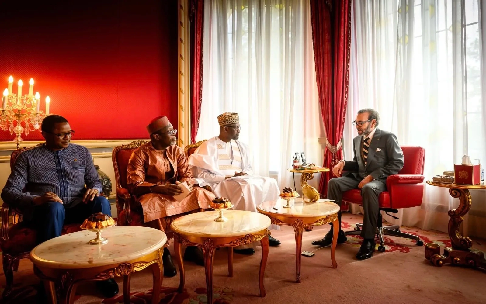 King Mohammed VI Receives Sahel Alliance Foreign Ministers in Rabat