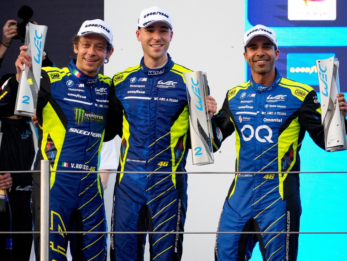 FIA WEC podium for Al Harthy, Rossi and Van der Linde at Imola