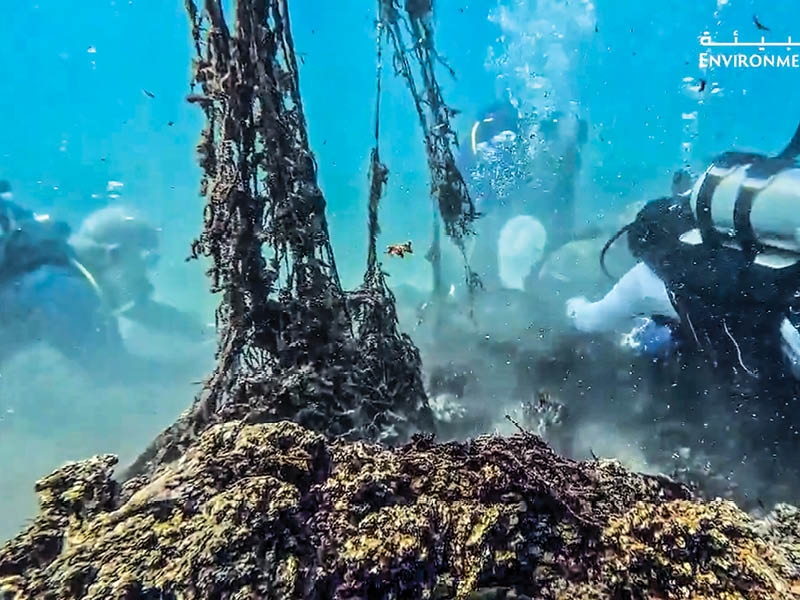 140kg of ghost nets, iron debris cleaned up off Dimaniyat