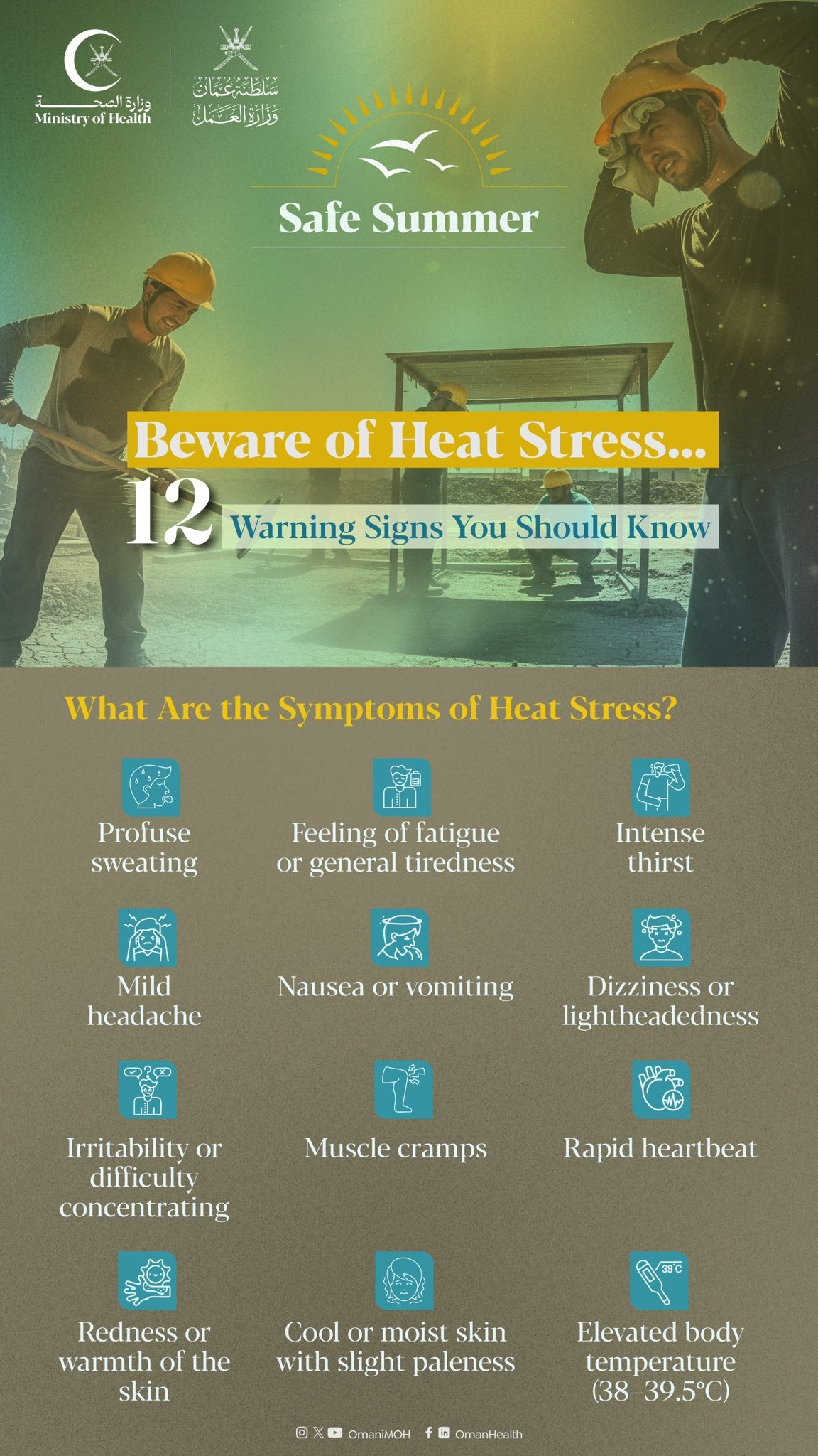 Rising temperatures prompt health ministry to warn against heat stress