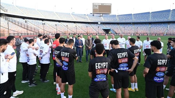 منتخب مصر يخوض تدريبه على ملعب أكاديمية الرجاء استعدادا لمواجهة إثيوبيا