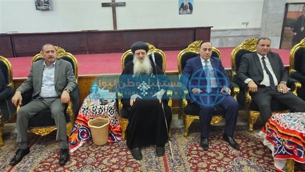 وفد من مستقبل وطن البحيرة لتقديم واجب العزاء في وفاة الأنبا باخوميوس