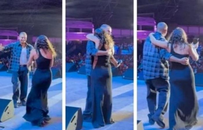 سياسة : بفستان مثير.. وصلة رقص لعمرو دياب مع ابنته في حفل دبي(فيديو)