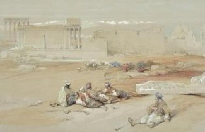 ثقافة : لم يحدد سعرها.. عرض لوحة آثار بعلبك لـ ديفيد روبرتس فى مزاد عالمى