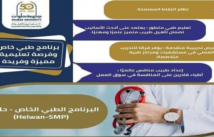 القبول مفتوح بـبرنامج SMP في كلية طب جامعة حلوان