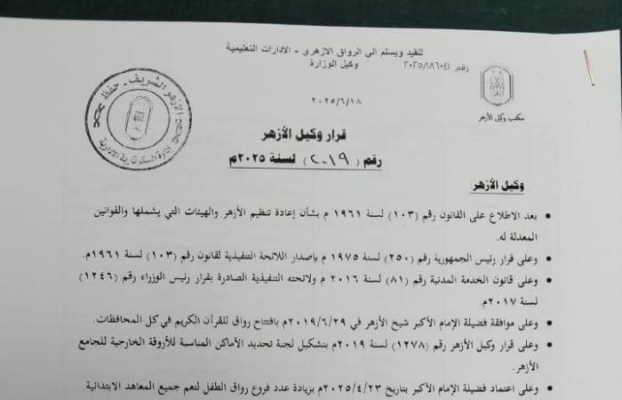 محافظات : منطقة الأقصر الأزهرية تعلن التجهيز لفتح أفرع جديدة للرواق الأزهري