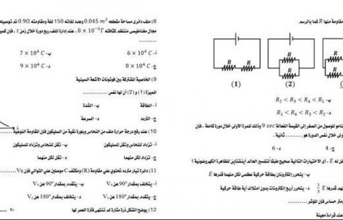 الثانوية العامة 2025.. 46 سؤالا في الفيزياء.. أفكار الامتحان في جيبك