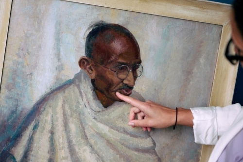 Rare Gandhi portrait up for UK sale