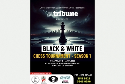 Black and White Chess Tournament opens tonight amidst chess fever in Bahrain