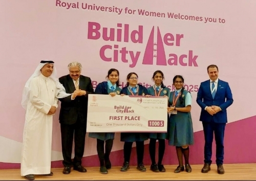 NMS girls triumph in Bahrain tech contest