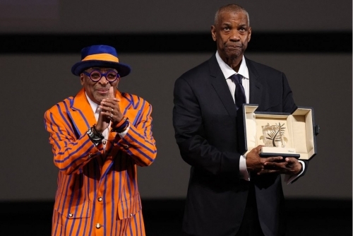 Rihanna, A$AP Rocky watch Denzel Washington award in Cannes