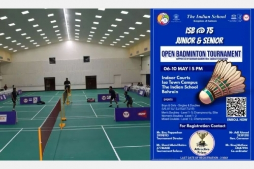 The Indian School to host Platinum Jubilee Badminton Tournament