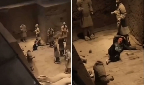 Man jumps into display of China's Terracotta Army: officials