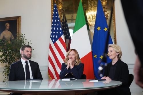 US Vice President Vance, EU chief talk tariffs in Rome