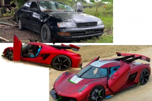 Vietnamese YouTubers build Koenigsegg Jesko replica from scratch using a $100 Camry