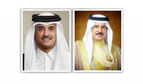 HM King Hamad Sends Congratulations to Emir of Qatar on Anniversary of His Leadership