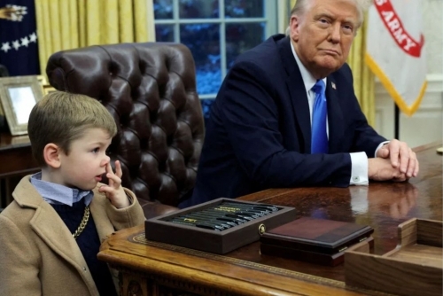 Trump changes 145-Year-Old desk after Musk's son wiped his snot on it