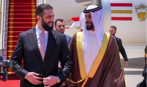 Syrian President Arrives in Bahrain for Official Visit, Meets His Majesty King Hamad