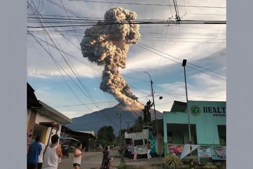 Volcano in Philippines sends ash miles into the air