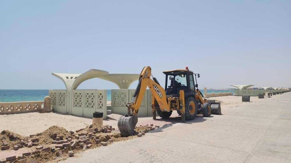 بدء أعمال صيانة وتطوير الواجهة البحرية بالخفجي بطول 3 كيلومترات
