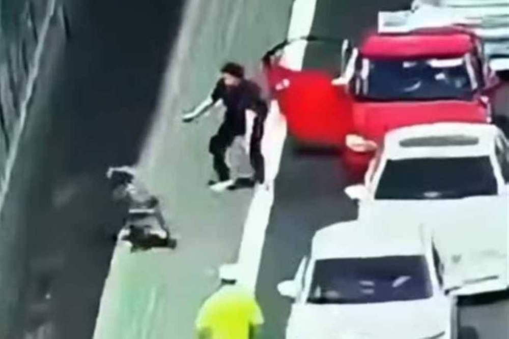 الصين.. خروف شارد يربك المرور 40 دقيقة