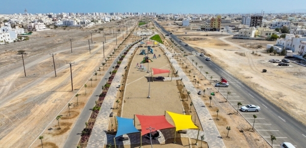Green park and walkway project in Seeb completed