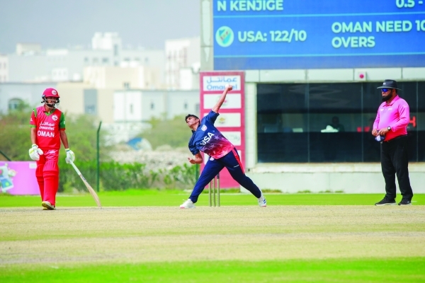 Kenjige spins USA to dominant 57-run win over Oman