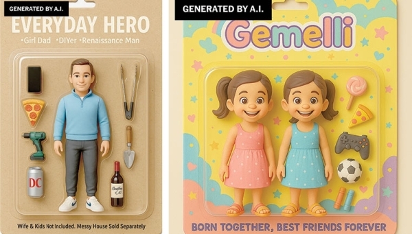 AI action figures flood social media
