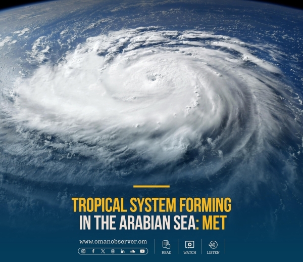 Tropical system expected over Arabian Sea on weekend