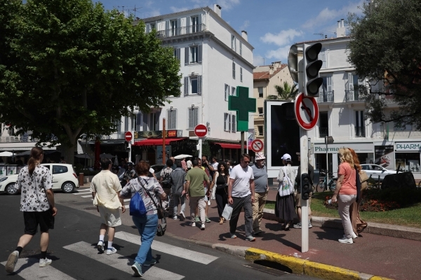 Power pylon vandalised in France's Cannes