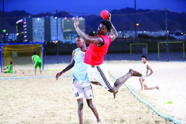 Oman U-17 beach handball team camp in Tunis