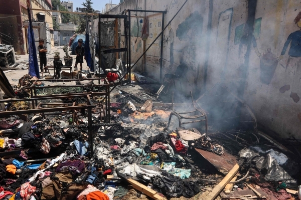 Israel strikes displacement shelter, say Gaza rescuers