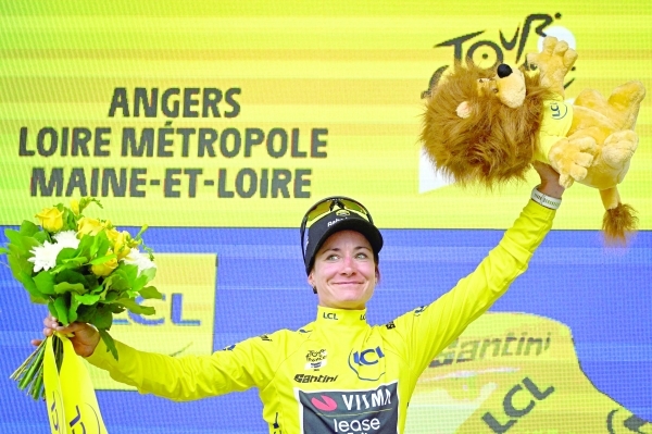 Vos takes Tour de France yellow after Wiebes stage win