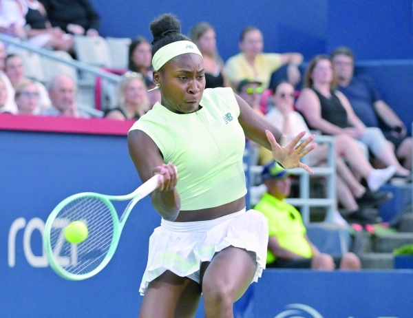Gauff outlasts Collins to advance at Montreal