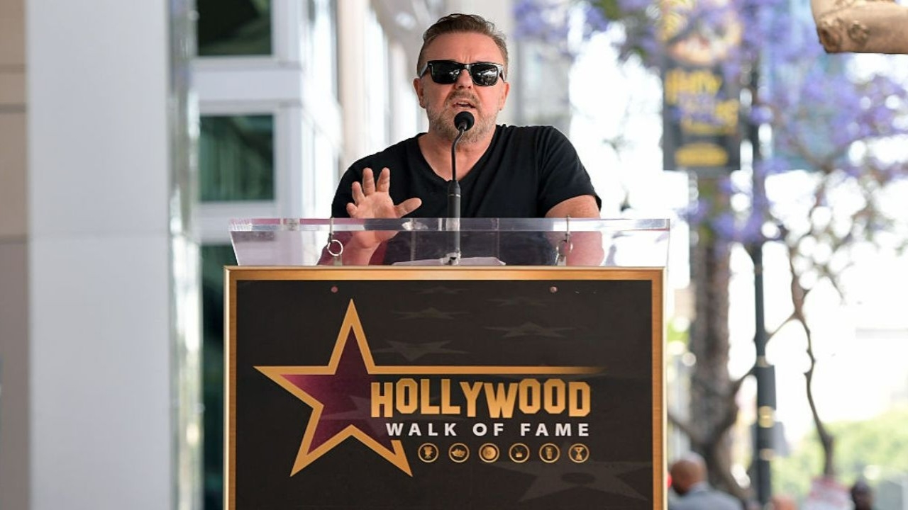 Ricky Gervais Honored with Walk of Fame Star, Sparks Controversy with Sarcastic Speech